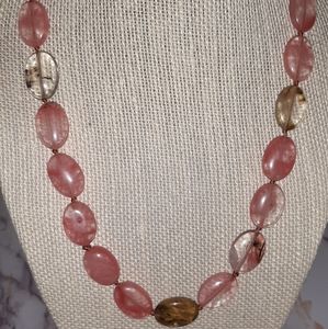Necklace Tourmaline Beads & Earrings Handmade
